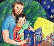 მამის, ლურჯი, პერანგი, ქეთი, კვიტატიანი