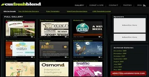 ვებ-დიზაინის საუკეთესო გალერეა - Cssfreshblend