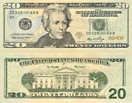 დოლარის ბანკნოტები - 20 დოლარი დოლარის ბანკნოტები - 20 დოლარი