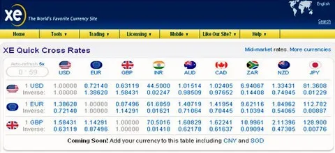 ვალუტის ონლაინ კონვერტორები - XE ვალუტის ონლაინ კონვერტორები - XE